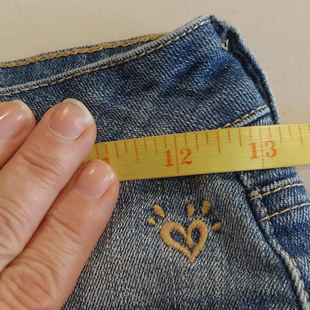 Justice Girl's Size 12R Demin Jean Shorts Blue Simply Low